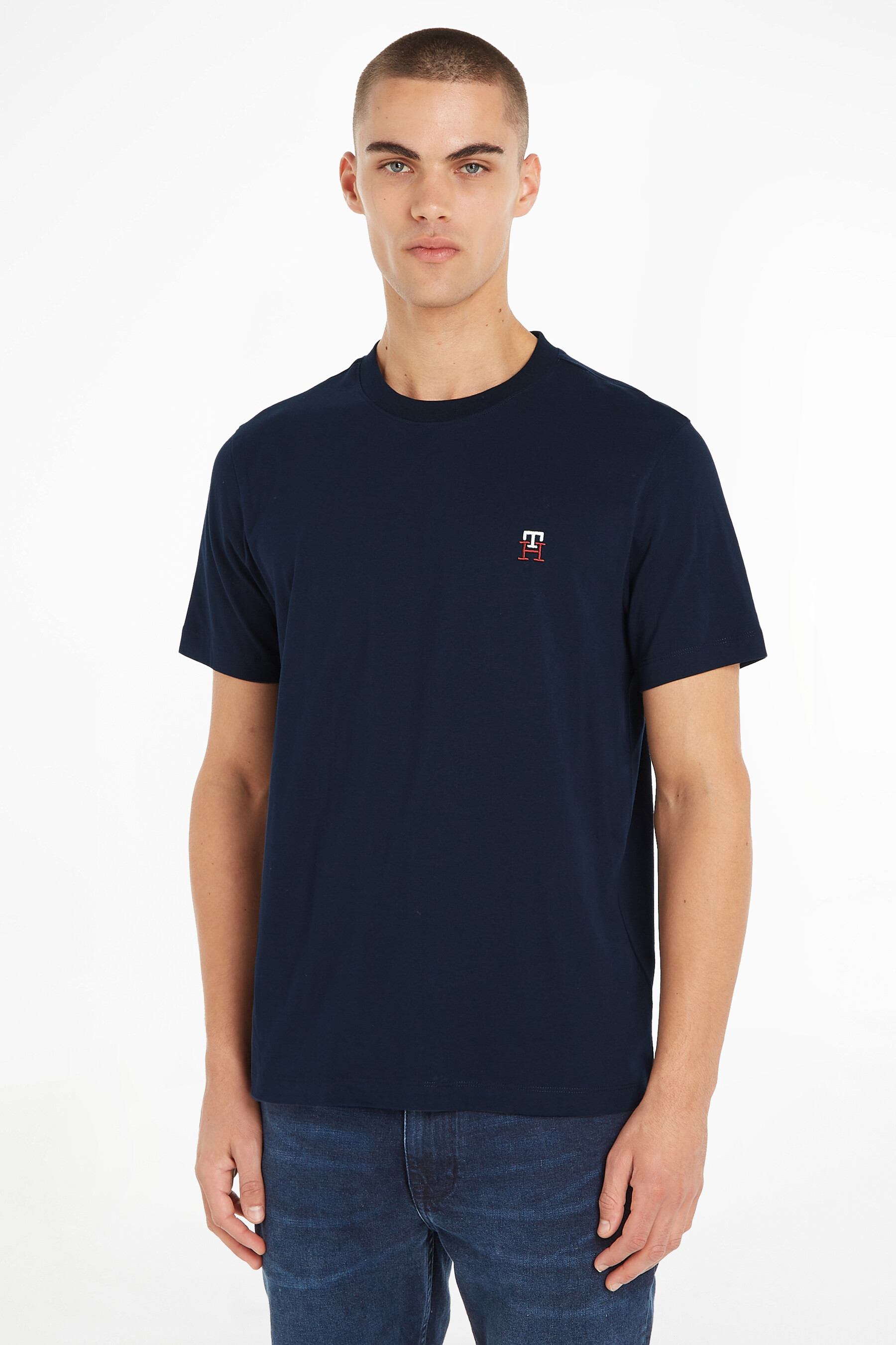 Blauw tommy online shirt